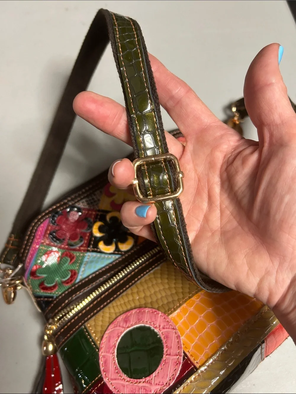 Patchwork multi colored purse - Picture 2 of 7